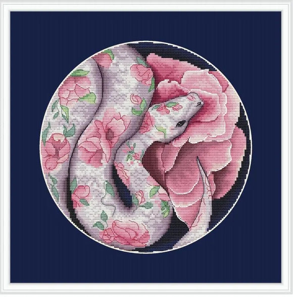 Cross Stitch Kit Pink Snake