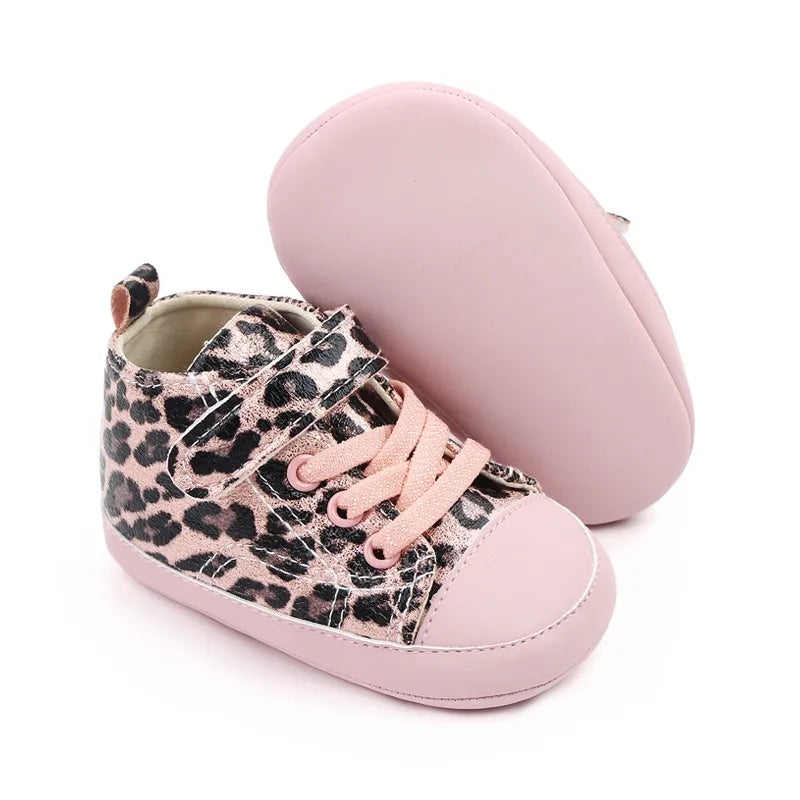 Baby Shoes Pink Leopard – Treasured Moments NZ