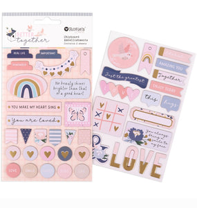 Rosie's Studio Chipboard Embellishments "Better Together"