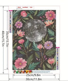 Diamond Art Kit Floral Moon