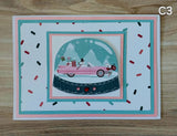 Handmade Greeting Cards Pink Christmas