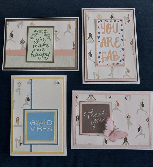 Greeting Cards Handmade Yoga one