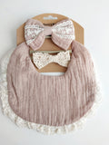 Bibs Lace Headband Set