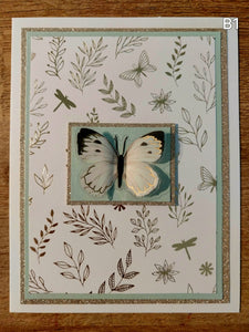 Greeting Cards Handmade Golden Butterfly