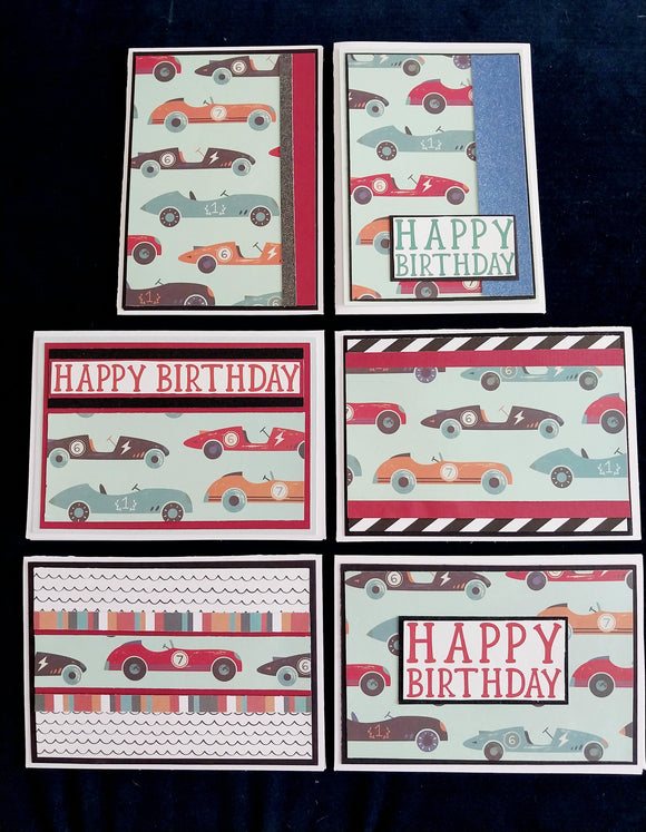 Greeting Cards Handmade Racing Cars