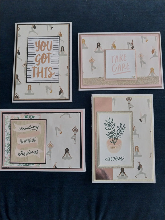 Greeting Cards Handmade Yoga Two