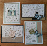 Greeting Cards Handmade Golden Butterfly