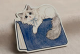 Bookmark Magnetic Cat With Ribbon