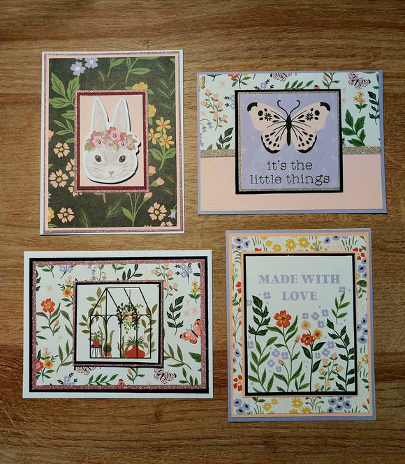 Handmade Greeting Cards Floral Garden