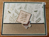 Greeting Cards Handmade Golden Butterfly