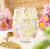 Glass Stemless Luna Bloom