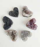 Crystal Druzy Hearts Medium
