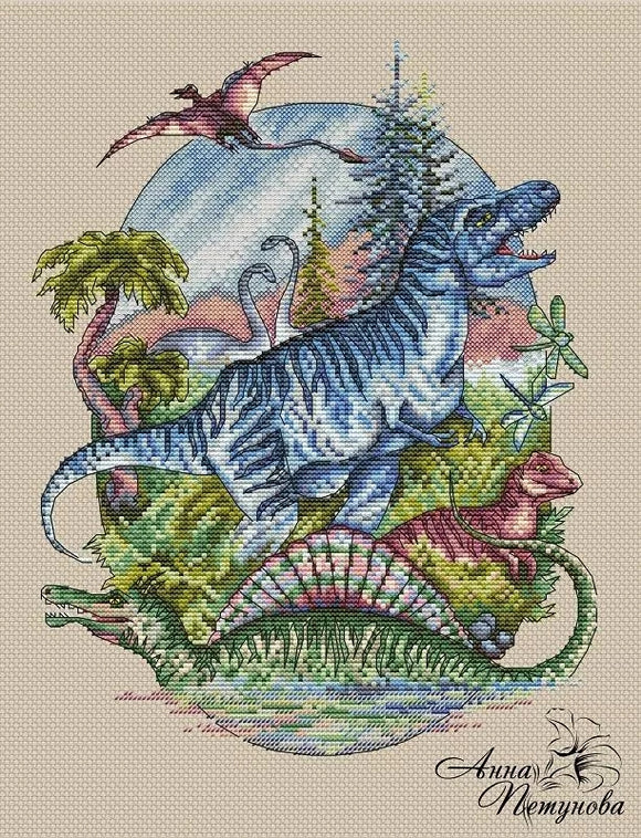 Cross Stitch Kit Dinosaur 2