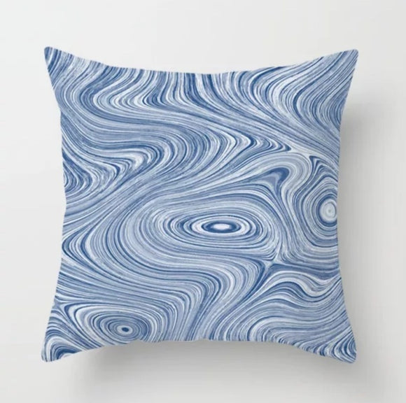 Cushion Cover Blue Swirl