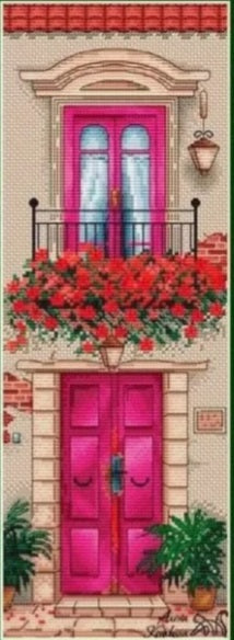 Cross Stitch Kit Pink Door