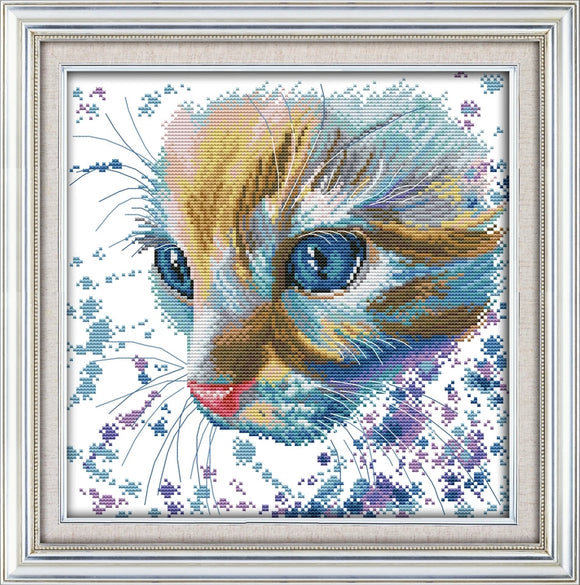 Cross Stitch Kit Watercolour Cat