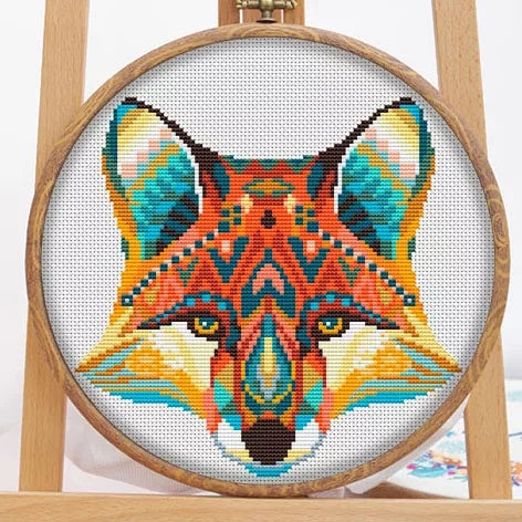 Cross Stitch Kit Fox Face