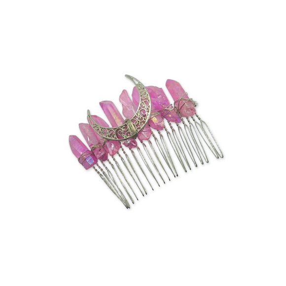 Hair Pin Bright Pink Moon