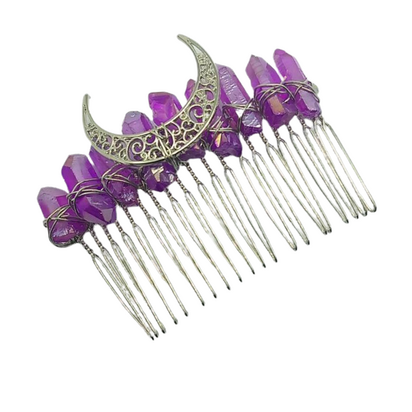 Hair Pin Purple Moon